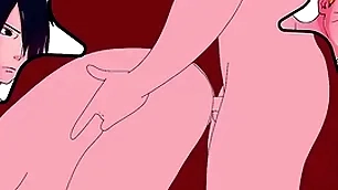 Naruto and sasuke have uncaring making love