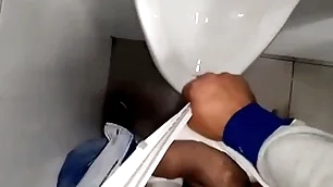 Cumming in the bathroom at the mall