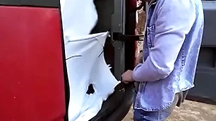 Tony gets in the van & undresses majk before get him on his knees to drill his ass - bromo