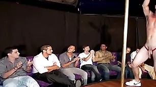 Gaywire - beamy dick male strippers churning their peckers before sausage league together