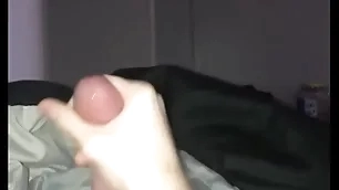 Young manhood strokes cock