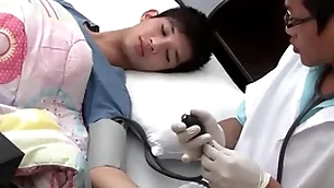 Asian twink gets examined and breeded from behind by bastardize
