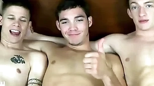 Jasonsparkslive - hung twinks swap head and fuck bareback in hot 3-way