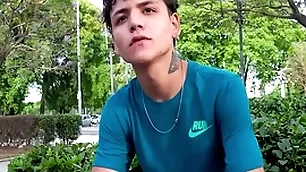 Cute latin twink agrees to spread legs be fitting of money