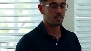 Hot cheerful creator fucks friend's young stepbrother