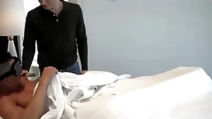 Step nephew taking usage of step uncle's morning wood