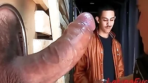 Sweltering latino twink doesn't prove back around glory holes