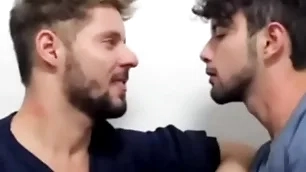 Hot kiss neither here nor there a upright two hot gays