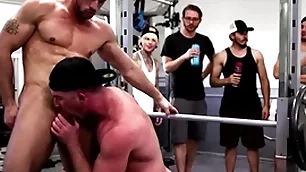 Wooh, hold on! what on earth is spiralling on this gym?! two men nick fitt and roman todd completely shameless get denude and start fucking each other. in public! the other exercisers are shocked!