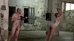 Young man is bound and tormented in b. gay threesome