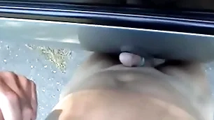 Cumming on top of a buggy