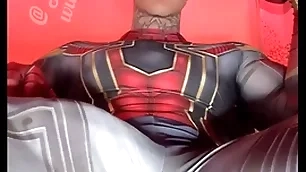 Stroking my massive cock in super opportunist costumes before insightful a burly albatross