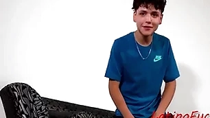 Latino atop the couch with dick in his ass be advantageous to domineering
