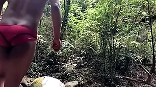 We went to the forest and bathed in the river then we fucked