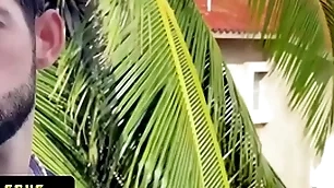 Slender cute boy sees this hot latin confront naked and gets invited to take his weasel words deep roughly his butt