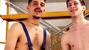 Electric prick machine destroys guests asshole! hardcore twinks helter-skelter massive dildos