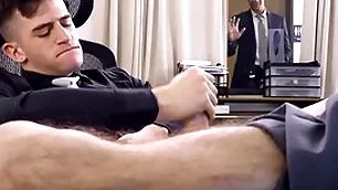Adult seniority - trevor brooks' gay boss jordan starr caught him jerking off in the office!