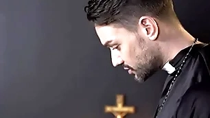 Woman schoolboy edward terrant misbehaves and priest gives him a lesson