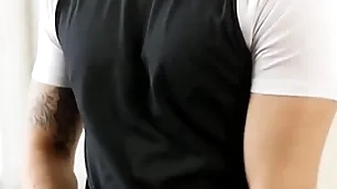 Bastian karim play on touching his blue undiminished dick