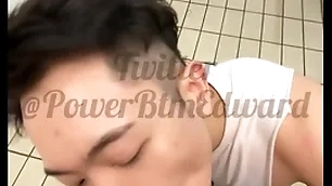 Sucking cock in the shower room  at the gym
