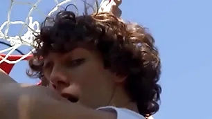 Cristiano & leo louis play basketball wearing short that shows his big dick goes up and down when he paroxysm - men