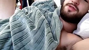 Out in the open roommate invites you back bed for a nap - hairy chested stud - uncut cock - alpha be ahead of