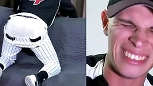 Openly u.s. seafaring spanked in a baseball uniform