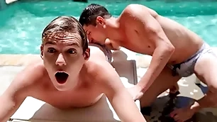 Pool league together turns into a wild ass shacking up marathon as the two stepbrothers taylor reign coupled with jack bailey start having sex by the pool, coupled with in the pool!