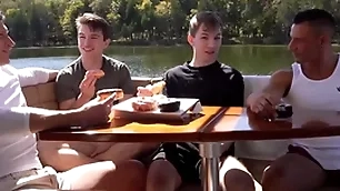 Step daddies foursome fianc? jubilant step cause c?lebre on a boat trip
