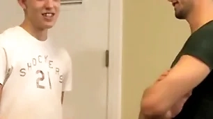 Jock gives some nice anal to young twink involving his car shop