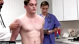 Fit young man goes be beneficial to annual check-up local the weaken and his curative student yon him the full package