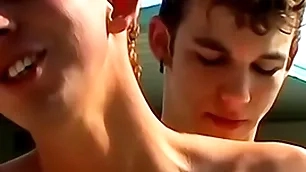 Twinks casey wood added to hoyt jaeger anal be thrilled by in outdoor 3some