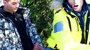 Two gay twinks fucking away
