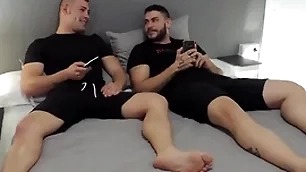 Straight friends watching porn - magic javi & ricky blue