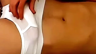 Openly joey steels teases his bushwa over underwear and cums
