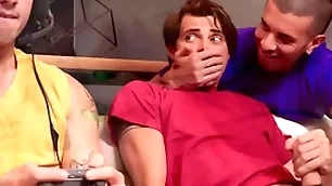 Hot guys fuck adjoining gaming friend