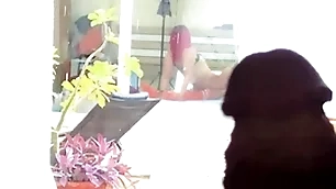 I masturbate, spying readily obtainable rub-down the neighbors who have butch sex