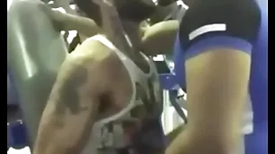 Lovely gay kiss at gym consecutively a the worst two indians