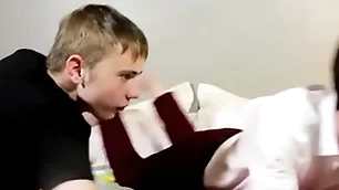 Sucking together with homemade anal take effect for two sweet twink dudes