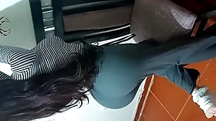 Fucking a beamy ass venezuelan while decorating the stockpile for halloween