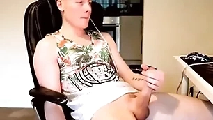 Solo male brood on rolling full throng orgasm
