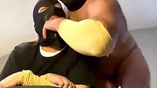 Candid married be-all feeding his sissy faggot his big dick