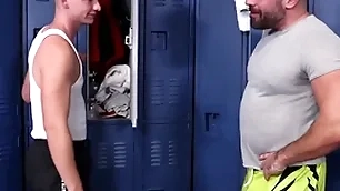 Step nephew making out his own step uncle to hand hammer away gym - taboo