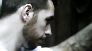 Dominant top tattooed stud bareback bangs centre bf