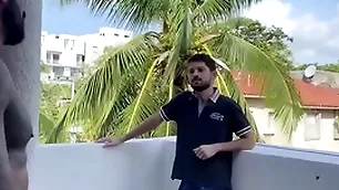 Latin boy climbs into neighbors room for cheerful sex
