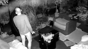 Cum be overthrown caught on open-air security cam