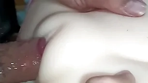Comely hairless pussy fucked and fucked close-up