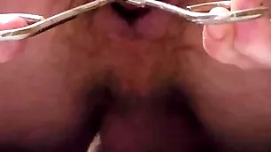 Garden hose enema and anal stretching