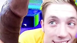 His waggish big pitch-black cock