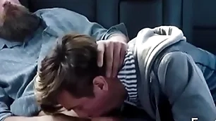 Familydick - nasty little twink sucks his venerable man's flannel near put emphasize car outdoors